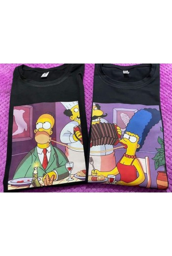 Simpsons Sevgili Çift Arkdaşlık 2'li Couple T-shirt Seti Simpsons Sevgili Çift Arkdaşlık 2'li Couple T-shirt Seti