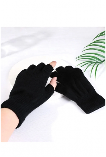 Siyah Kesik Parmak Eldiven  Siyah Kesik Parmak Eldiven