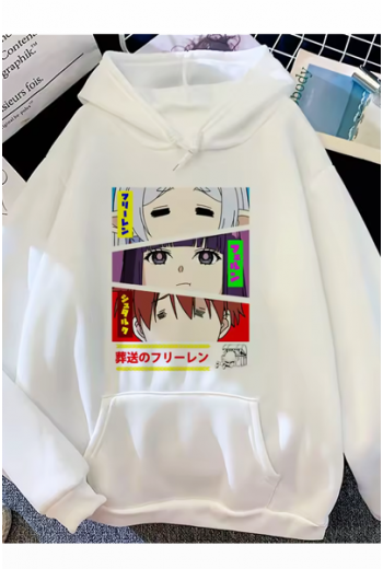 Sousou No Frieren Beyaz Sweatshirt Sousou No Frieren Beyaz Sweatshirt