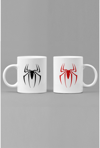 Spider Sevgili/Çift/Arkadaş 2'li Kupa Bardak Seti
