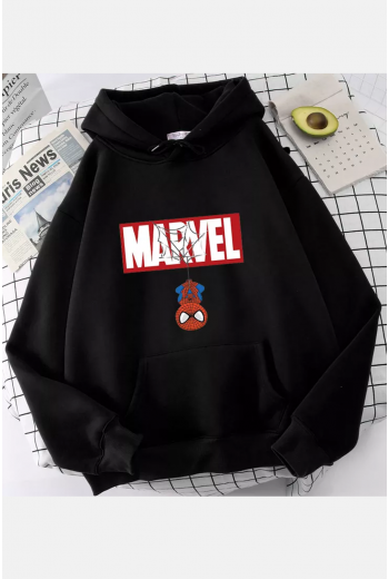 Spiderman Marvel Yazılı Kapşonlu Sweatshirt