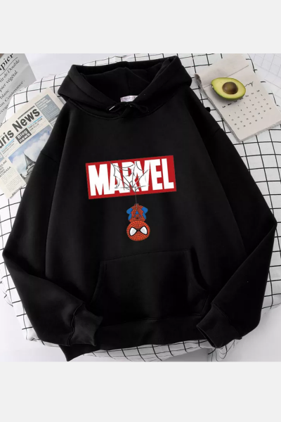 Spiderman Marvel Yazılı Kapşonlu Sweatshirt Spiderman Marvel Yazılı Kapşonlu Sweatshirt