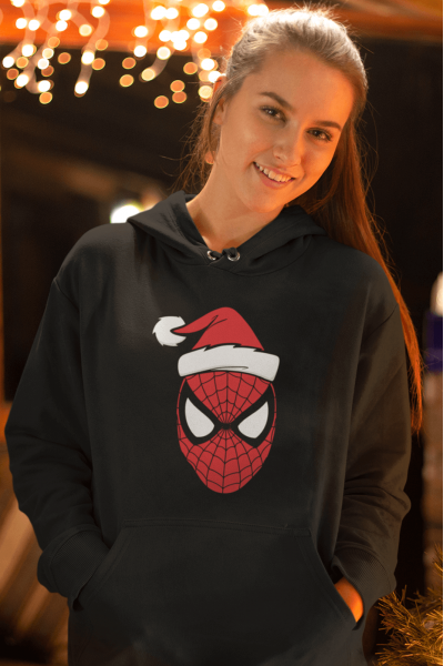 Spiderman Merry Christmas Kapşonlu Sweatshirt