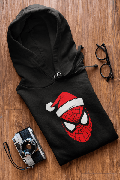 Spiderman Merry Christmas Kapşonlu Sweatshirt