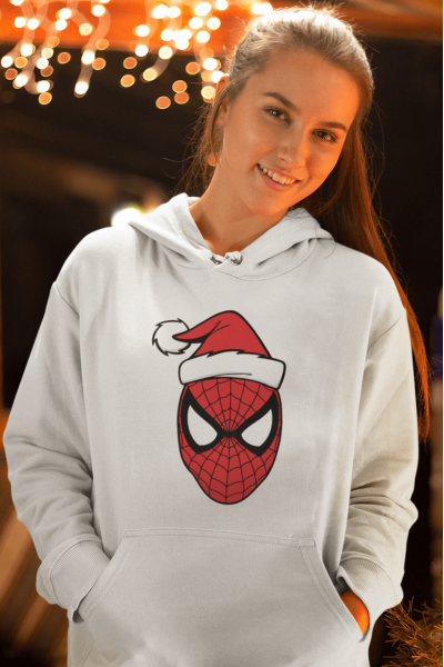 Spiderman Merry Christmas Kapşonlu Sweatshirt