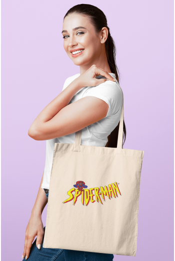 Spiderman Yazılı Bez Çanta