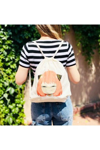 Anime Spy x Family Anya Smile Bez Sırt Çantası Anime Spy x Family Anya Smile Bez Sırt Çantası