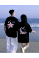 Star And Month Couple T-shirt Seti Star And Month Couple T-shirt Seti