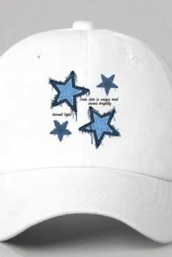 Y2K Star Unisex Beyaz Şapka Y2K Star Unisex Beyaz Şapka