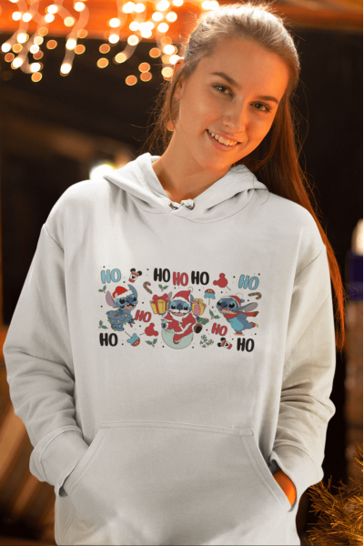 Stitch Happy New Year Kapşonlu Sweatshirt