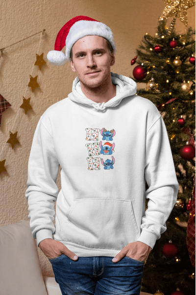 Stitch Yılbaşı Hohoho Kapşonlu Sweatshirt