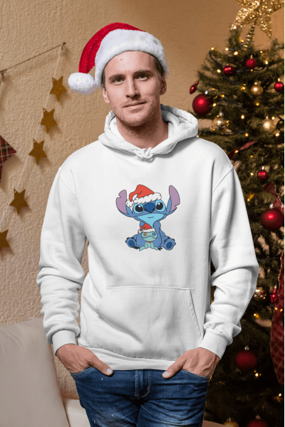 Stitch Yılbaşı Kapşonlu Sweatshirt