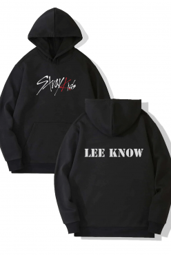 Stray Kids Lee Know Ön-Arka Baskılı Kapşonlu Sweatshirt Stray Kids Lee Know Ön-Arka Baskılı Kapşonlu Sweatshirt