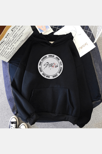 Stray Kids Logo Kapşonlu Sweatshirt