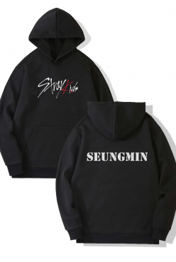 Stray Kids Seungmin Ön-Arka Baskılı Kapşonlu Sweatshirt Stray Kids Seungmin Ön-Arka Baskılı Kapşonlu Sweatshirt