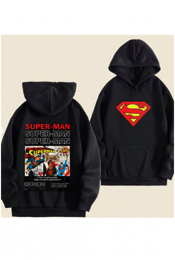 Superman Hoodie Siyah Sweatshirt