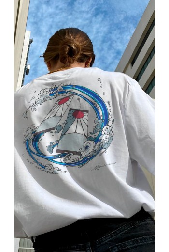 Tanjiro Hanafuda Ön Arka Baskı T-shirt