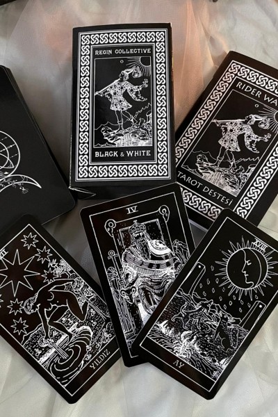 Tarot Kartları Destesi Black & White