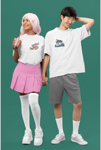 Tom ve Jerry Kalp Sevgili/Çift/Arkadaşlık 2'li Tişört Seti Tom ve Jerry Kalp Sevgili/Çift/Arkadaşlık 2'li Tişört Seti