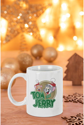 Tom ve Jerry Logolu Yeni Yıl Kupa Bardak Tom ve Jerry Logolu Yeni Yıl Kupa Bardak