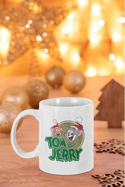 Tom ve Jerry Logolu Yeni Yıl Kupa Bardak