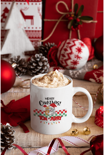 Tom ve Jerry Merry Christmas Yılbaşı Kupa Bardak