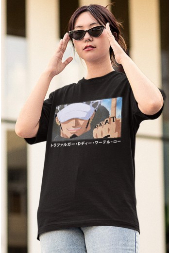 Trafalgar Law Death Siyah Tişört Trafalgar Law Death Siyah Tişört