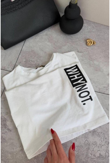 Why Not Yazılı Beyaz T-shirt  Why Not Yazılı Beyaz T-shirt