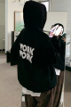 Work Work Arka Baskılı Kapüşonlu Siyah Sweatshirt Work Work Arka Baskılı Kapüşonlu Siyah Sweatshirt