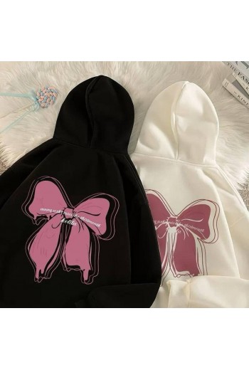 Y2K Tarzı Kurdele Tasarım Sweatshirt