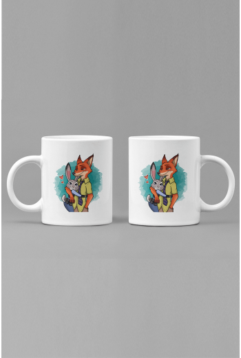 Zootopia Sevgili/Çift/Arkadaş 2'li Kupa Bardak Seti