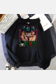 Zoro Ön-Arka Baskılı Kapşonlu Sweatshirt